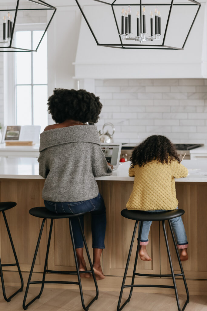 image of black mother and child on a blog about losing yourself in motherhood